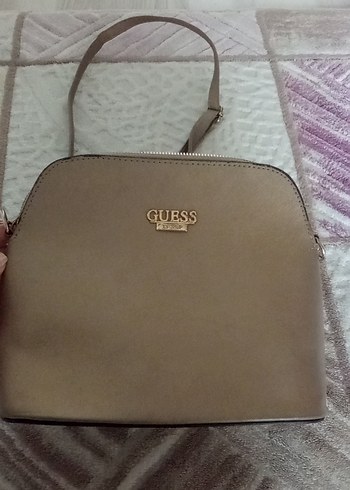 Guess Bej Deri Kadın Çanta