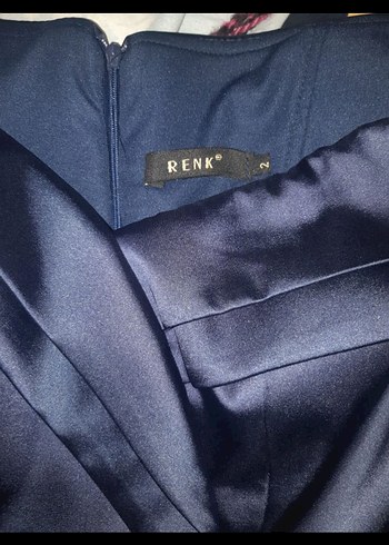 Parlak Lacivert Drapeli Uzun Abiye Elbise, mezuniyet, söz, nişan - Görsel 6