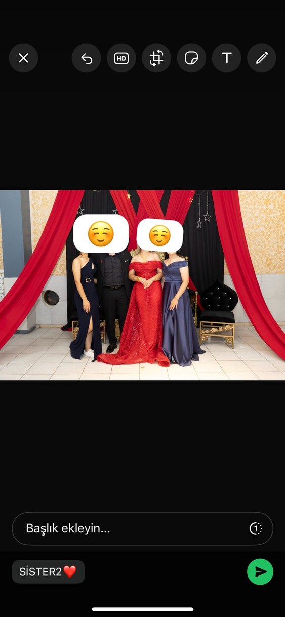 Parlak Lacivert Drapeli Uzun Abiye Elbise, mezuniyet, söz, nişan - Görsel 2