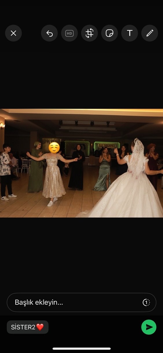 Gold midi pullu abiye, söz, nişan, mezuniyet - Görsel 4