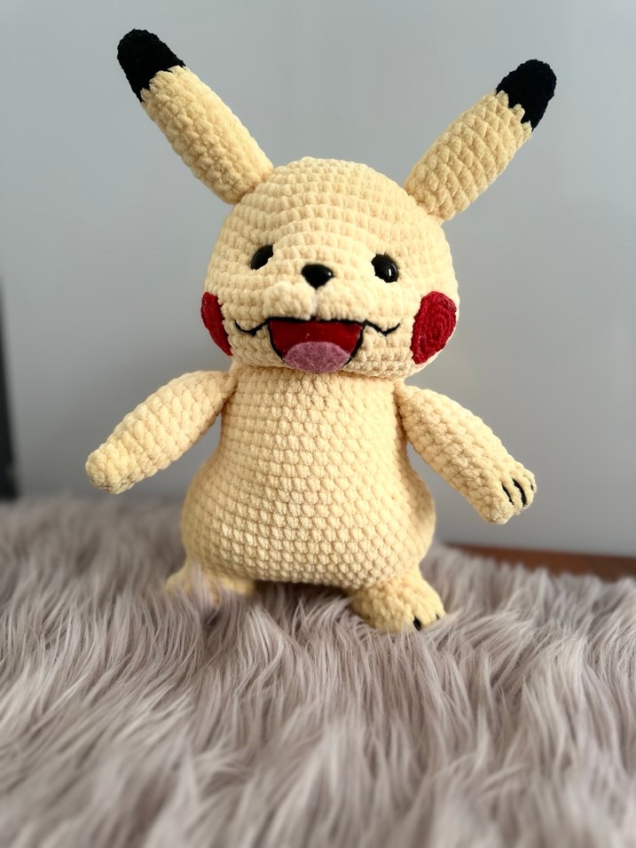 Beyaz Pikachu Peluş Oyuncak - Görsel 2