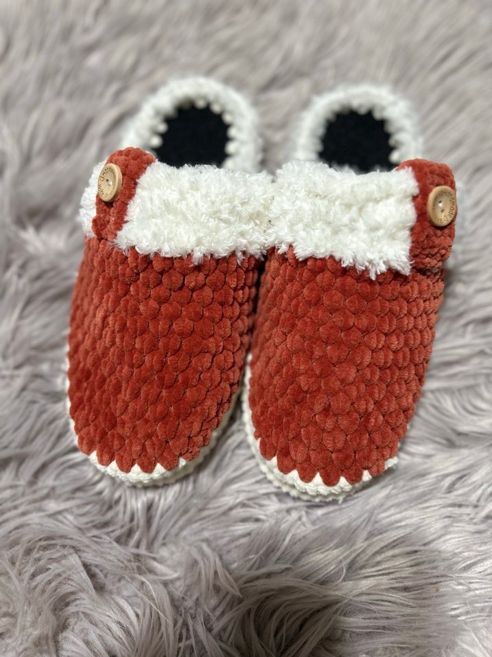 Kadın Kahverengi Örgü Ev Terliği - Görsel 4