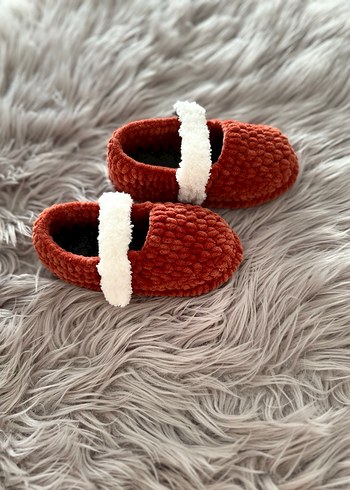 Kız Çocuk Örgü Sıcak Ev Terliği - Görsel 2