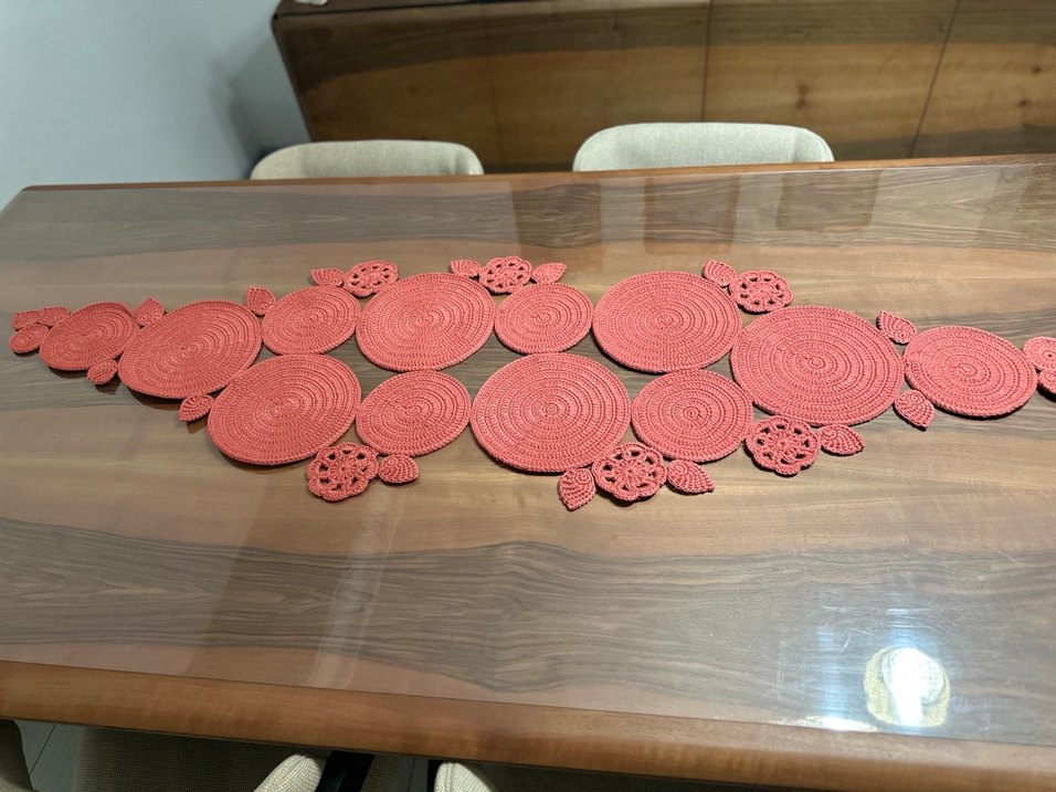 Bohem Tarzda El Örgüsü Masa Koşucu - Görsel 2