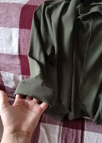36 Beden OuZu Koleksiyon Gri Kapüşonlu Kadın Ceket