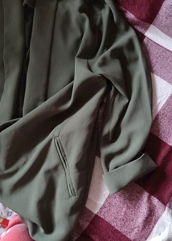 36 Beden gri Renk OuZu Koleksiyon Gri Kapüşonlu Kadın Ceket
