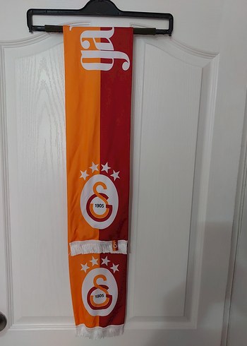 Uzun Turuncu Galatasaray Erkek Atkı - Görsel 2