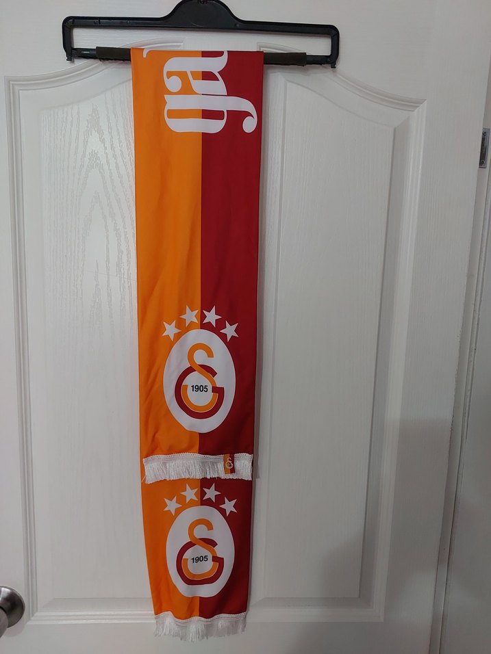Uzun Turuncu Galatasaray Erkek Atkı - Görsel 2