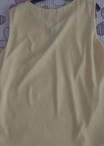 l Beden sarı Renk Sarı Pilili Kolsuz Kadın Bluz