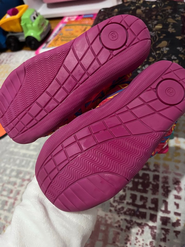 Kız Çocuk Renkli Velcro Bağlı Terlik Panduf - Görsel 4