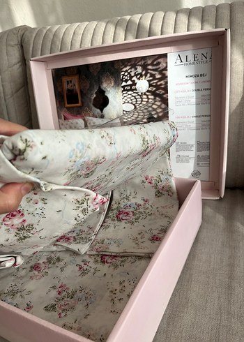 Pembe Pastel Çiçek Desenli Çift Kişilik Nevresim Takımı - Görsel 4