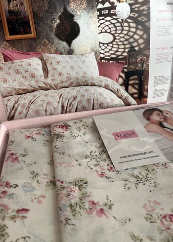 Pembe Pastel Çiçek Desenli Çift Kişilik Nevresim Takımı - Görsel 3