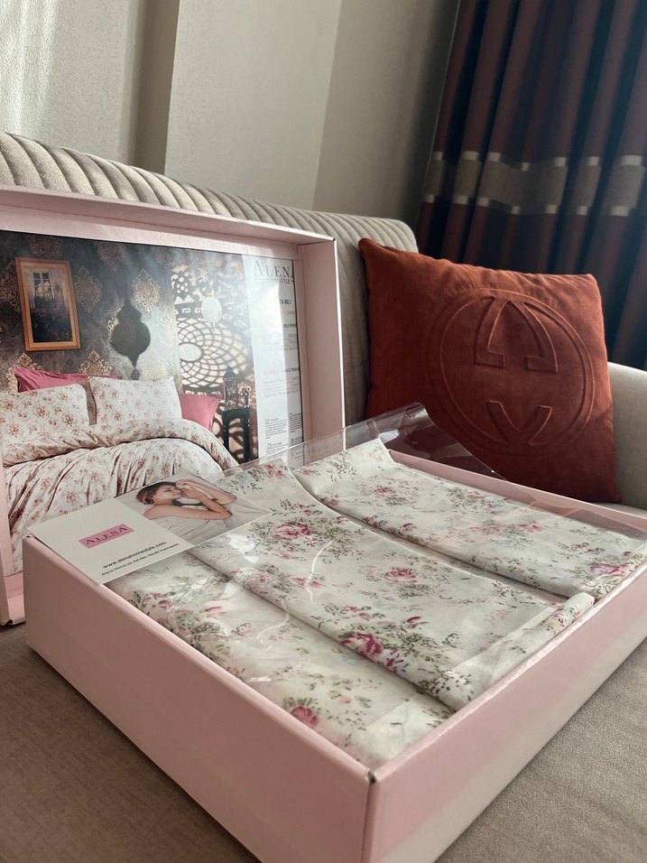 Pembe Pastel Çiçek Desenli Çift Kişilik Nevresim Takımı - Görsel 2