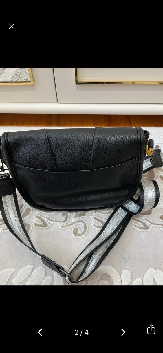 Ççs Zincir Detaylı Siyah Çanta - Görsel 2