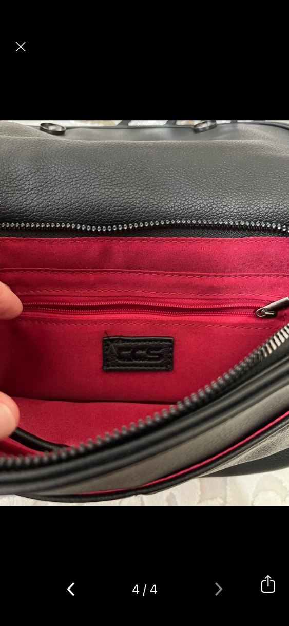 Ççs Zincir Detaylı Siyah Çanta - Görsel 4