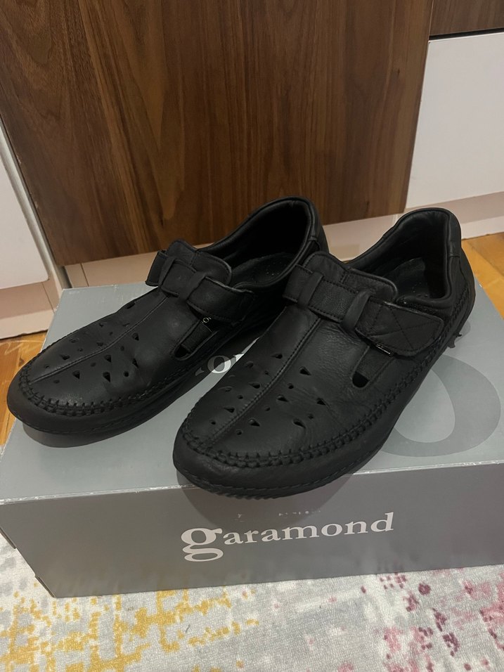 Siyah Deri Kadın Sandalet - Görsel 2