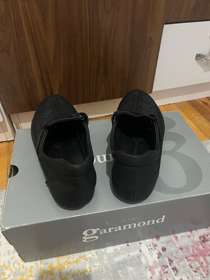 Siyah Deri Kadın Sandalet - Görsel 4