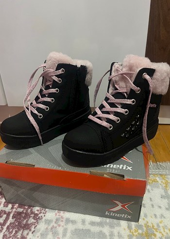 Kinetix Pembe Siyah Kız Botu Velcro - Görsel 4