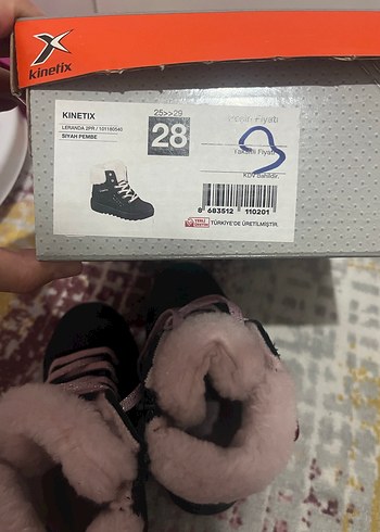 Kinetix Pembe Siyah Kız Botu Velcro - Görsel 5