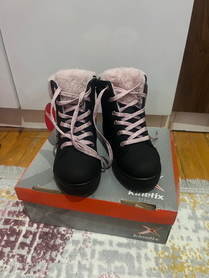 Kinetix Pembe Siyah Kız Botu Velcro - Görsel 3