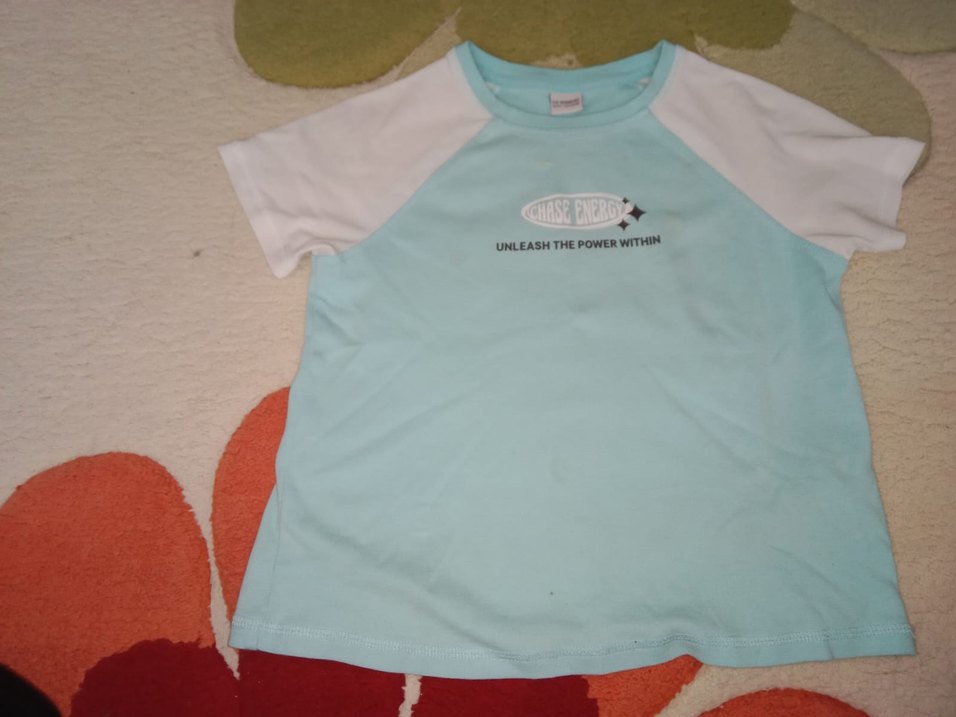 Yeşil Pamuklu Kız Çocuk Tişört - Görsel 2