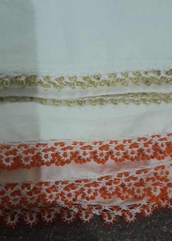 boncuklu pamuklu elemegi tülbent - Görsel 2