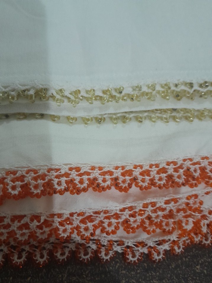 boncuklu pamuklu elemegi tülbent - Görsel 2