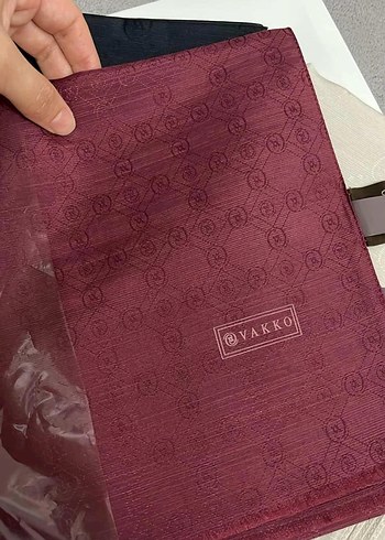 Vakko Bordo Vakko Monogramli İnce Sal