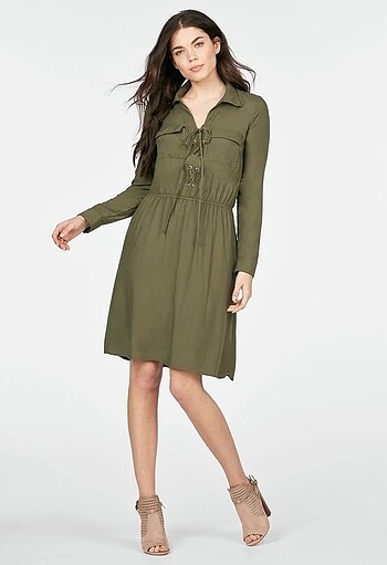 Justfab m beden, asker yeşili hiç giyilmedi yeni , rayon visko
