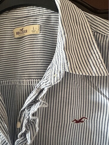 Hollister Hollister l beden çizgili kadın gömleği