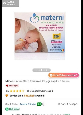 Materni emzirme kaşıklı biberon