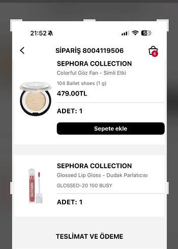 Beden Sephora far (glitter)