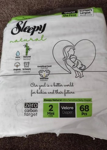 Sleepy Natural Mini Bebek Bezi 68 Adet