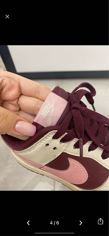37,5 Beden bordo Renk Nike orijinal dunk serisi