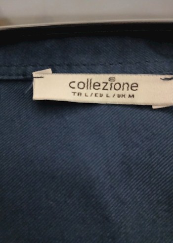 Lacivert Düğmeli uzun kollu Kadın Gömlek - Görsel 4