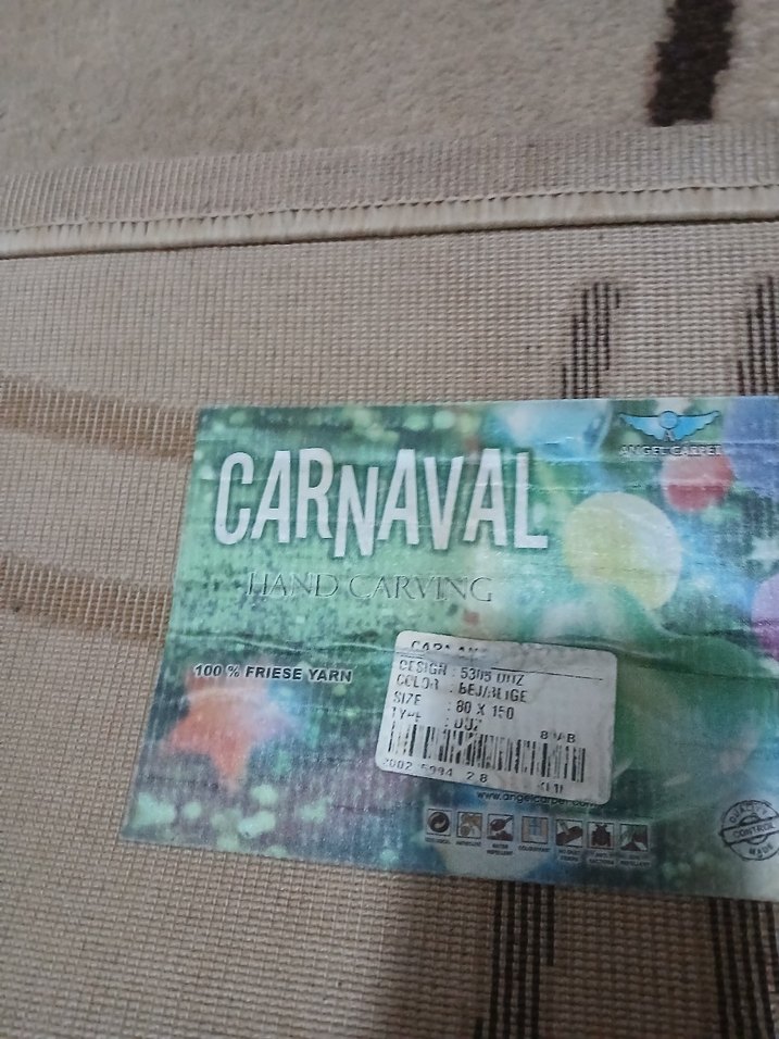 Bej ve kahve rengi klasik halı 150×80 - Görsel 2