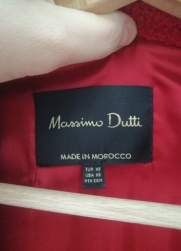 xs Beden kırmızı Renk Massimo dutti kaban