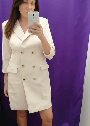 Zara Sikligin Ve Rahatligin Bulustugu Pudra Blazer Ceket