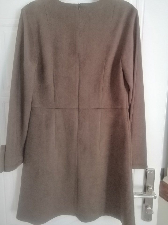 Süet Midi elbise - Görsel 3