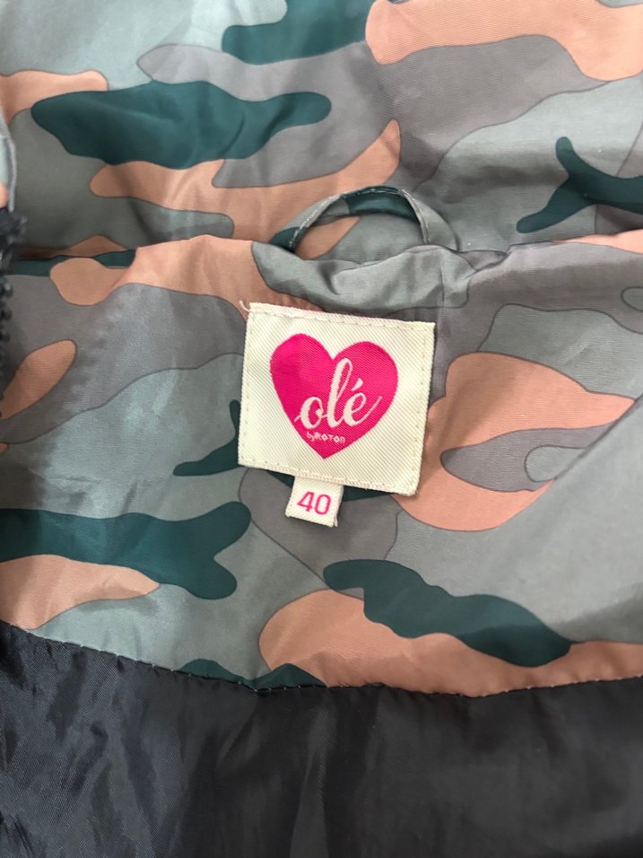 Gri Kamuflajlı Kısa Kadın Mont - Görsel 2