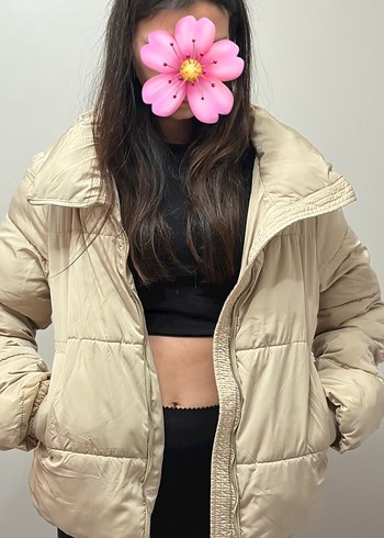 Bej Midi Kadın Kışlık Mont - Görsel 5