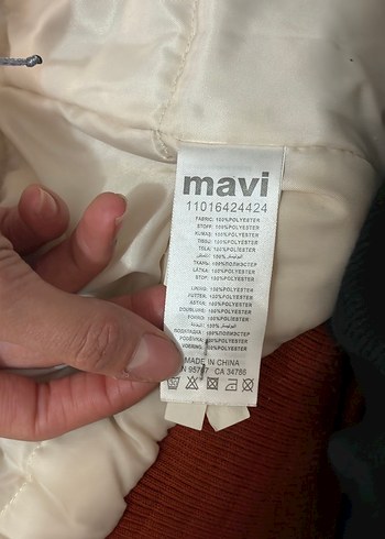 Bej Midi Kadın Kışlık Mont - Görsel 4