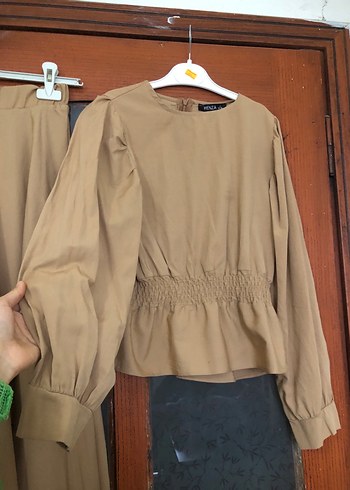 Bej Uzun Keten Elbise, Salaş ve Drapeli - Görsel 5