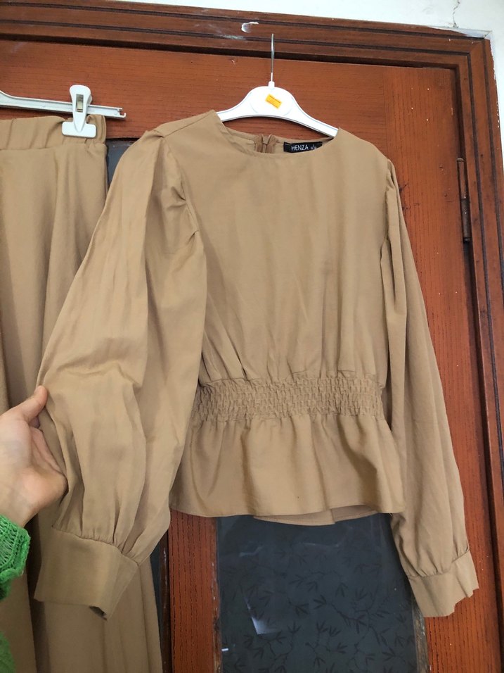 Bej Uzun Keten Elbise, Salaş ve Drapeli - Görsel 5