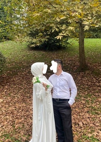 Uzun Kollu Bohem A Kesim Beyaz Gelinlik - Görsel 2