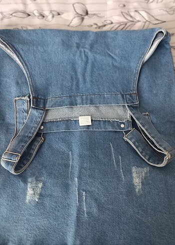 Mavi Denim Kot Kadın diz üstü Salopet - Görsel 3