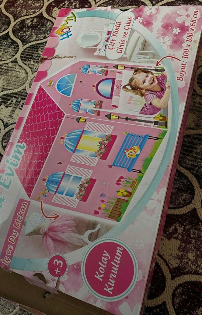 Renkli Pembe Çocuk Oyun Evi - Görsel 2