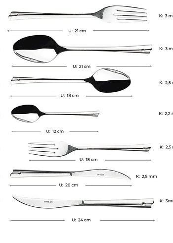 EMSAN 18/10 Paslanmaz Çelik Çatal Kaşık Seti - Görsel 3