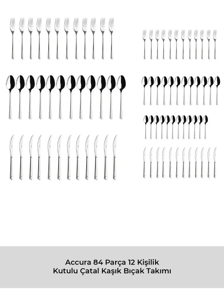 EMSAN 18/10 Paslanmaz Çelik Çatal Kaşık Seti - Görsel 2