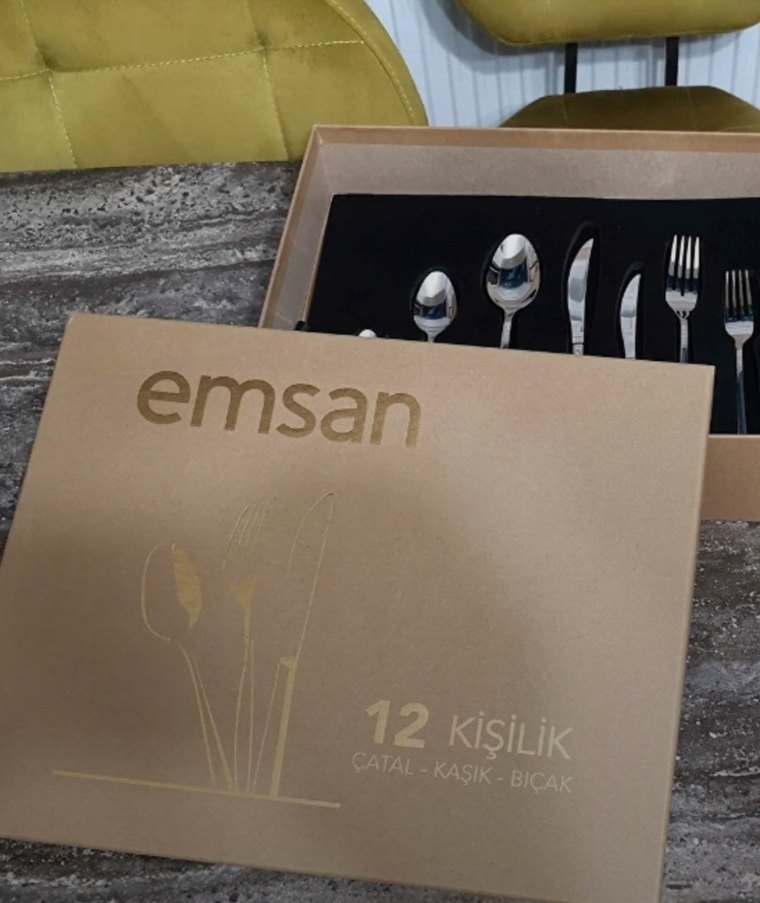 EMSAN 18/10 Paslanmaz Çelik Çatal Kaşık Seti - Görsel 5